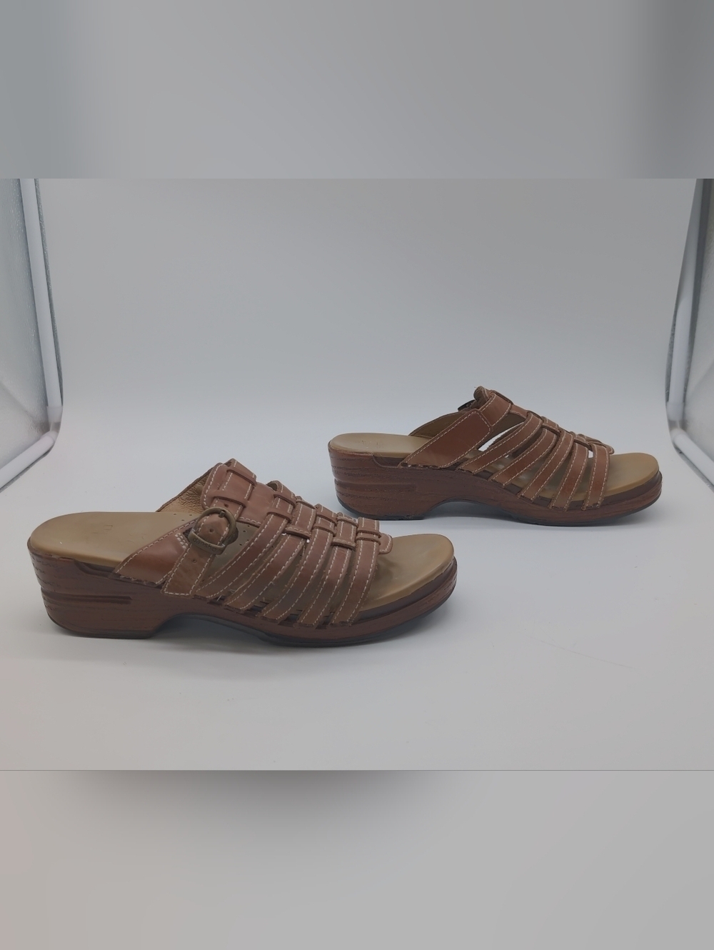Dansko Sz 40 Leather Slide Sandals in Brown Women’s Mule - Picture 6 of 8